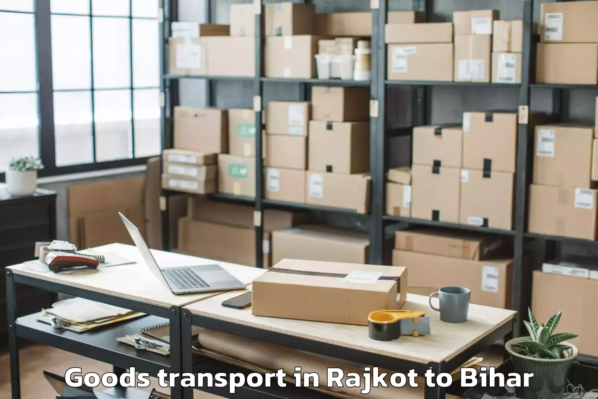 Book Rajkot to Nasriganj Goods Transport Online